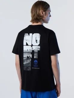 T-shirts^North Sails 'T-shirt With Kitesurfing Print BLACK