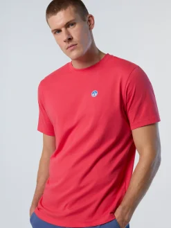 T-shirts^North Sails 'T-shirt With Logo Patch WATERMELON