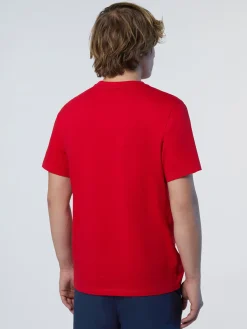 T-shirts^North Sails 'T-shirt With Logo Patch RED