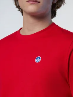 T-shirts^North Sails 'T-shirt With Logo Patch RED