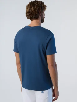 T-shirts^North Sails 'T-shirt With Logo Patch DARK DENIM