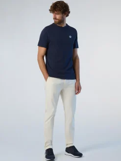T-shirts^North Sails 'T-shirt With Logo Patch NAVY BLUE