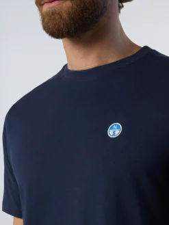 T-shirts^North Sails 'T-shirt With Logo Patch NAVY BLUE