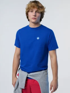 T-shirts^North Sails 'T-shirt With Logo Patch SURF BLUE