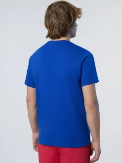 T-shirts^North Sails 'T-shirt With Logo Patch SURF BLUE