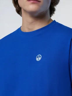 T-shirts^North Sails 'T-shirt With Logo Patch SURF BLUE