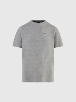 T-shirts^North Sails 'T-shirt With Logo Patch GREY MELANGE