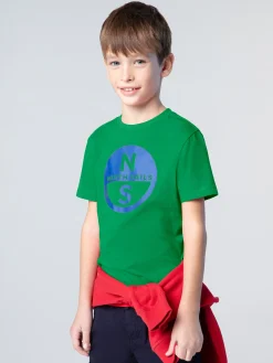 T-shirts^North Sails 'T-shirt With Logo Print GREEN BEE