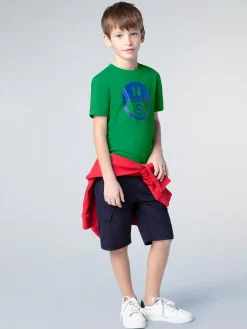 T-shirts^North Sails 'T-shirt With Logo Print GREEN BEE