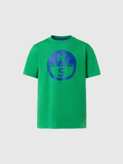 T-shirts^North Sails 'T-shirt With Logo Print GREEN BEE