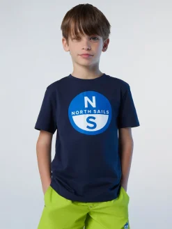 T-shirts^North Sails 'T-shirt With Logo Print NAVY BLUE