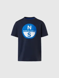 T-shirts^North Sails 'T-shirt With Logo Print NAVY BLUE