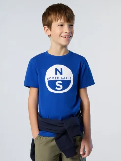 T-shirts^North Sails 'T-shirt With Logo Print SURF BLUE