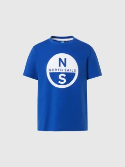 T-shirts^North Sails 'T-shirt With Logo Print SURF BLUE