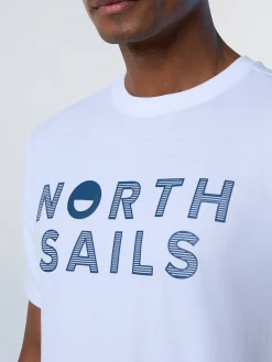 T-shirts^North Sails 'T-shirt With Logo Print WHITE