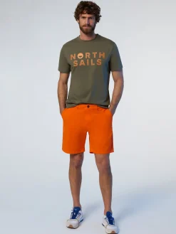 T-shirts^North Sails 'T-shirt With Logo Print DUSTY OLIVE