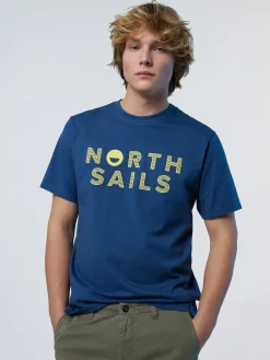 T-shirts^North Sails 'T-shirt With Logo Print DARK DENIM