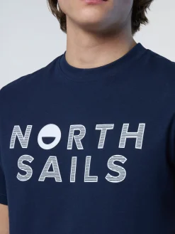 T-shirts^North Sails 'T-shirt With Logo Print NAVY BLUE