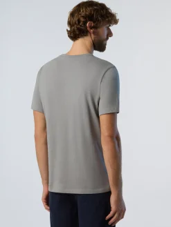 T-shirts^North Sails 'T-shirt With Logo Print SLATE GREY