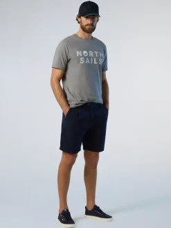 T-shirts^North Sails 'T-shirt With Logo Print SLATE GREY
