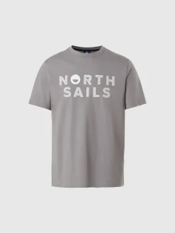 T-shirts^North Sails 'T-shirt With Logo Print SLATE GREY