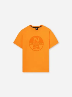 Outlet^North Sails 'T-shirt With Maxi Logo VIBRANT ORANGE