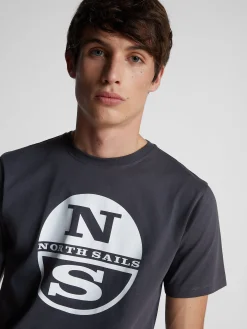 Outlet^North Sails 'T-shirt With Maxi Logo ASPHALT