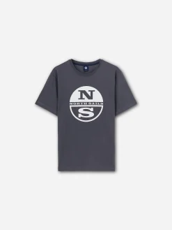 Outlet^North Sails 'T-shirt With Maxi Logo ASPHALT