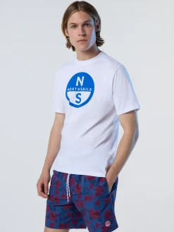 T-shirts^North Sails 'T-shirt With Maxi Logo Print WHITE