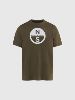 T-shirts^North Sails 'T-shirt With Maxi Logo Print DUSTY OLIVE