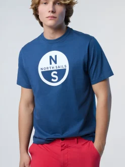 T-shirts^North Sails 'T-shirt With Maxi Logo Print DARK DENIM