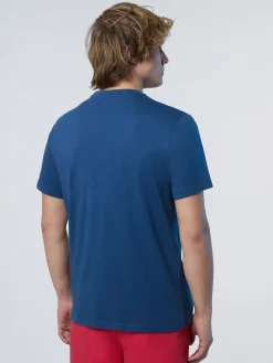 T-shirts^North Sails 'T-shirt With Maxi Logo Print DARK DENIM