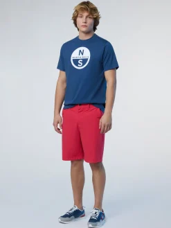 T-shirts^North Sails 'T-shirt With Maxi Logo Print DARK DENIM