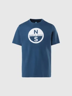 T-shirts^North Sails 'T-shirt With Maxi Logo Print DARK DENIM
