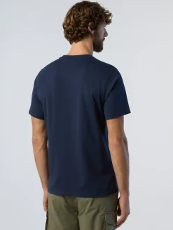 T-shirts^North Sails 'T-shirt With Maxi Logo Print NAVY BLUE