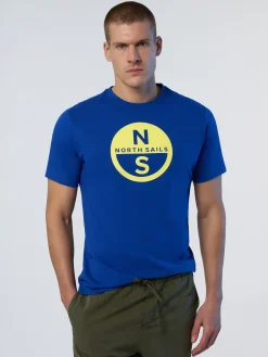 T-shirts^North Sails 'T-shirt With Maxi Logo Print SURF BLUE