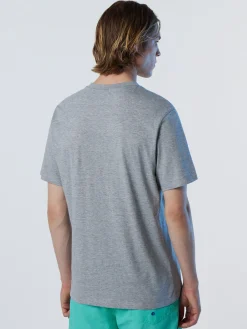 T-shirts^North Sails 'T-shirt With Maxi Logo Print GREY MELANGE