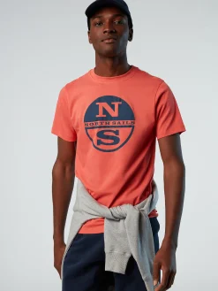 Outlet^North Sails 'T-shirt With Maxi Logo Print SPICED CORAL