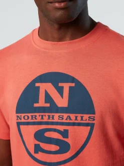 Outlet^North Sails 'T-shirt With Maxi Logo Print SPICED CORAL