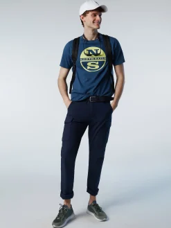 Outlet^North Sails 'T-shirt With Maxi Logo Print DARK DENIM