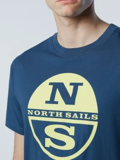 Outlet^North Sails 'T-shirt With Maxi Logo Print DARK DENIM