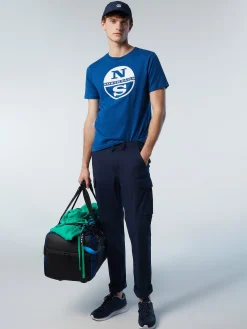 Outlet^North Sails 'T-shirt With Maxi Logo Print OCEAN BLUE