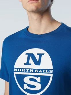 Outlet^North Sails 'T-shirt With Maxi Logo Print OCEAN BLUE
