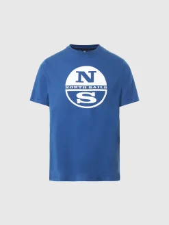 Outlet^North Sails 'T-shirt With Maxi Logo Print OCEAN BLUE