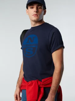 Outlet^North Sails 'T-shirt With Maxi Logo Print NAVY BLUE
