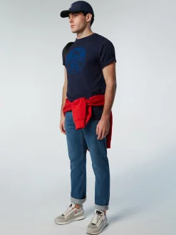 Outlet^North Sails 'T-shirt With Maxi Logo Print NAVY BLUE