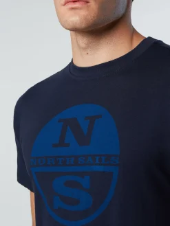 Outlet^North Sails 'T-shirt With Maxi Logo Print NAVY BLUE
