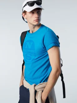 Outlet^North Sails 'T-shirt With Maxi Logo Print TURQUOISE