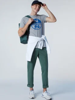 Outlet^North Sails 'T-shirt With Maxi Logo Print GREY MELANGE