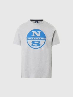 Outlet^North Sails 'T-shirt With Maxi Logo Print GREY MELANGE